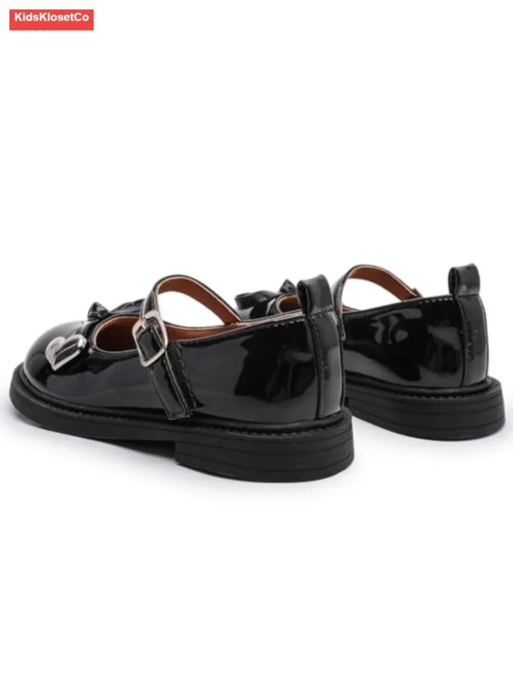 Girls Mary Jane Flats Dress Shoes Patent Leather Hook & Loop Closure